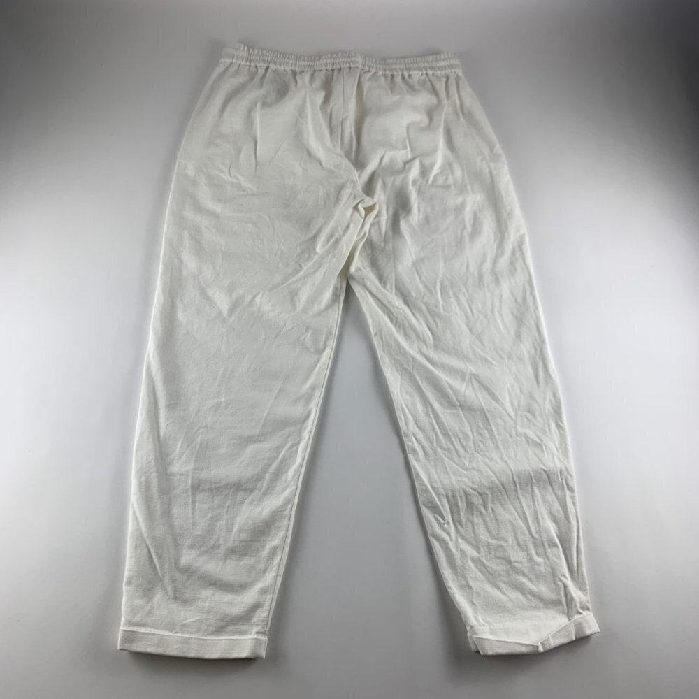 J. Crew White Linen High Rise Ankle Pant 10 - Picture 6 of 7